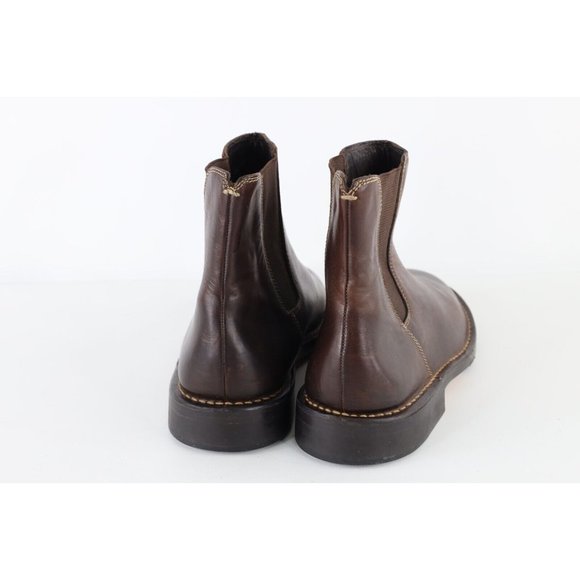 Vintage 90s Cole Haan Mens Size 10 M Leather Ankle Pull On Chelsea Boots Brown main image 10